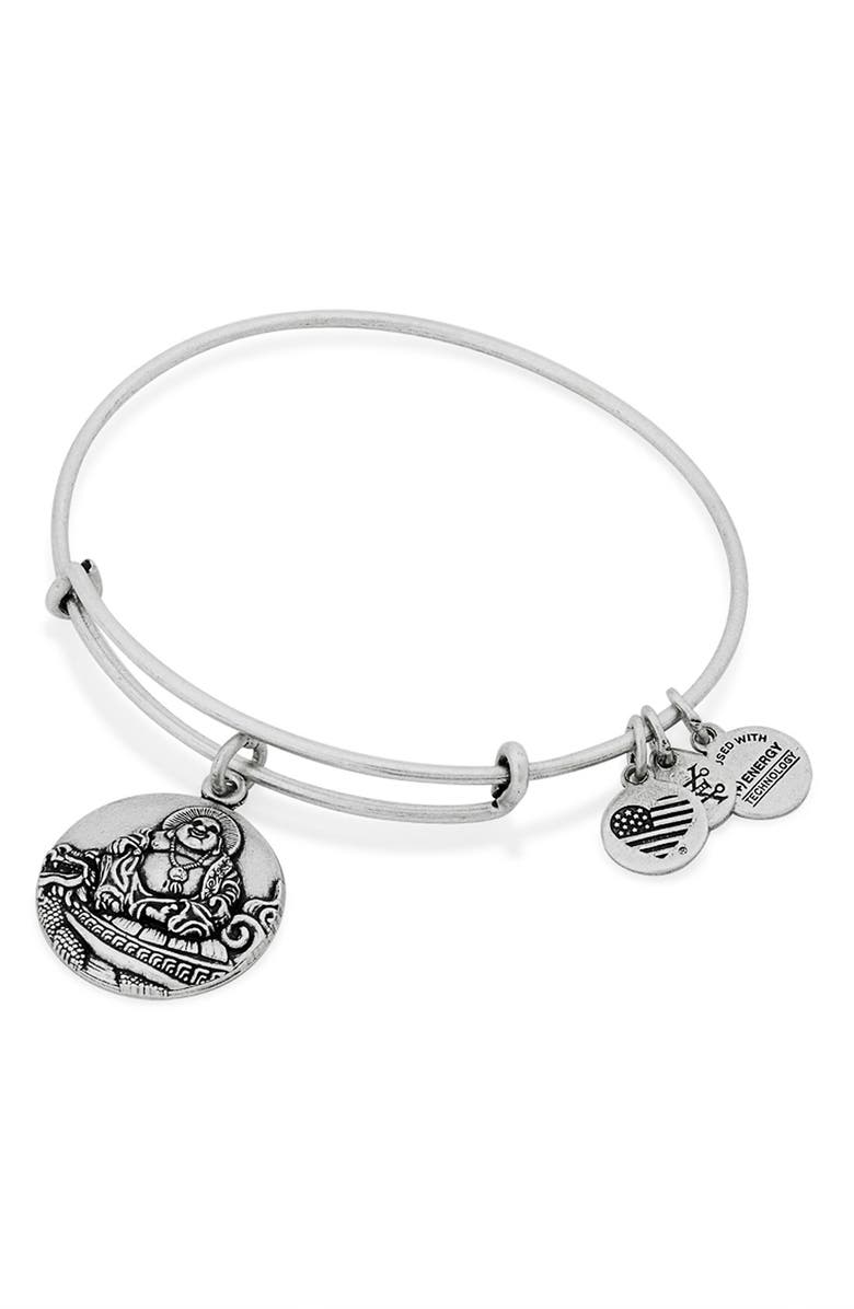 Alex and Ani 'Laughing Buddha' Bangle Bracelet, Alternate, color,