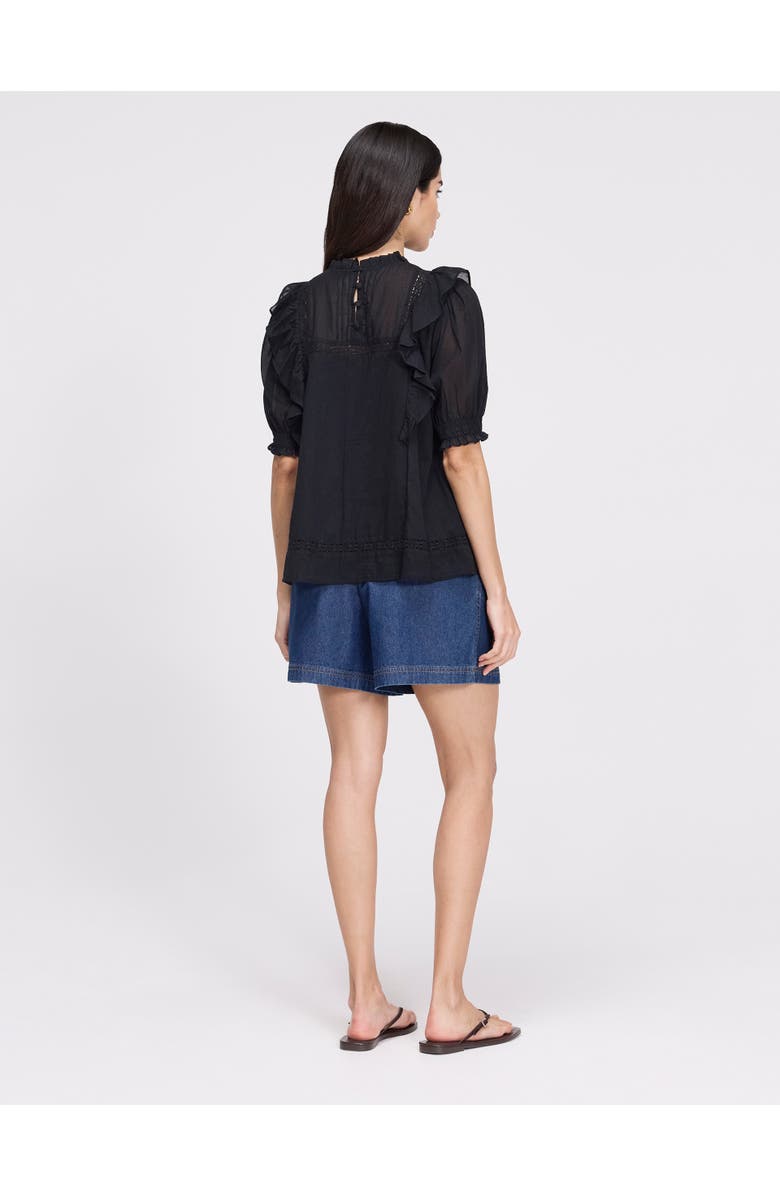 Finery London Jolin Puff Sleeve Cotton Top, Alternate, color, 