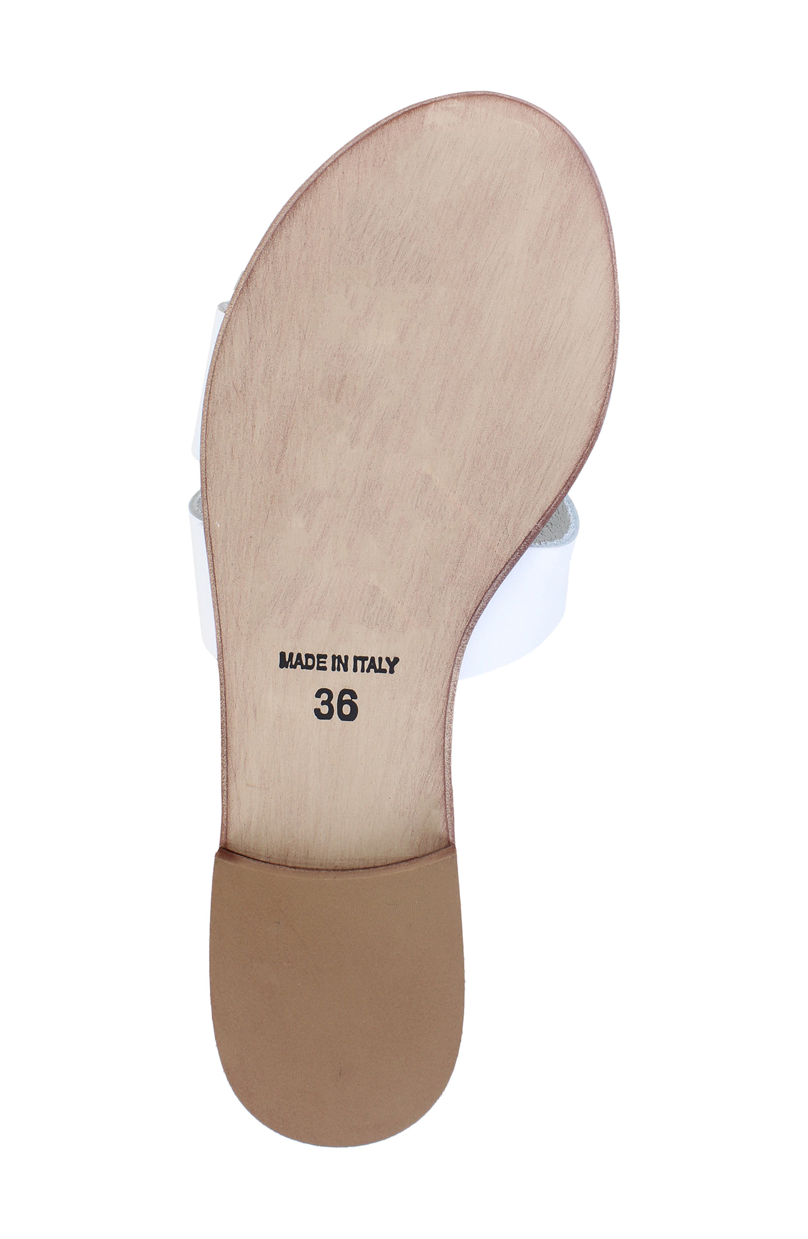 Artisan Crafted By Zigi Allony Leather Flat, Alternate, color, White Leather