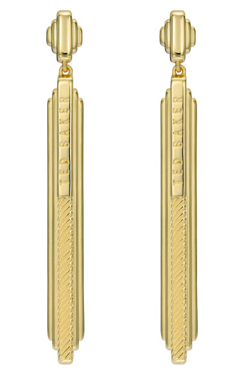 Devany Deco Groove Drop Earrings