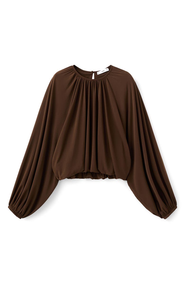 MANGO Gadea Knit Top, Alternate, color, Brown
