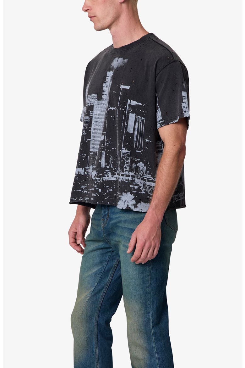DTLA Distressed Graphic T-Shirt, Alternate, color, VINTAGE BLACK