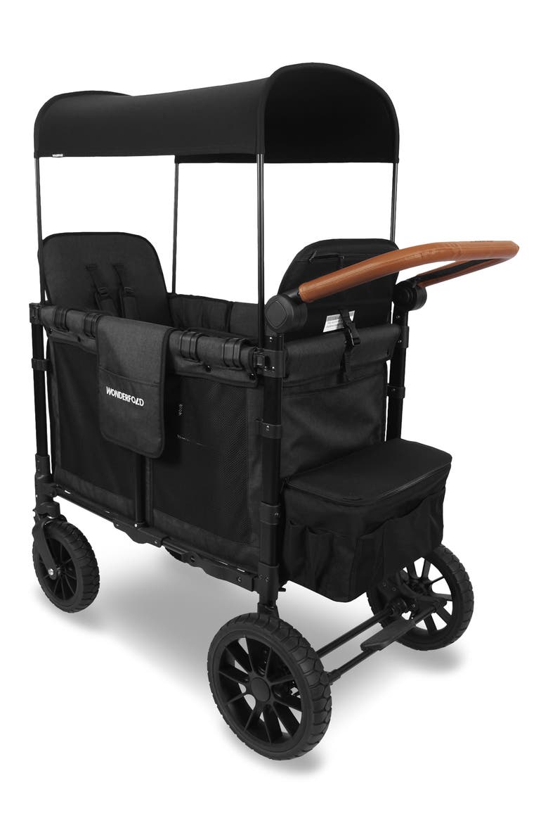 W2 Luxe 2-Passenger Multifunctional Stroller Wagon, Alternate, color, VOLCANIC BLACK