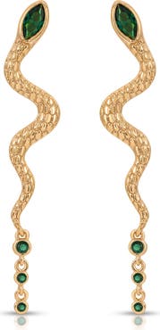 Ettika Serpentina Linear Earrings