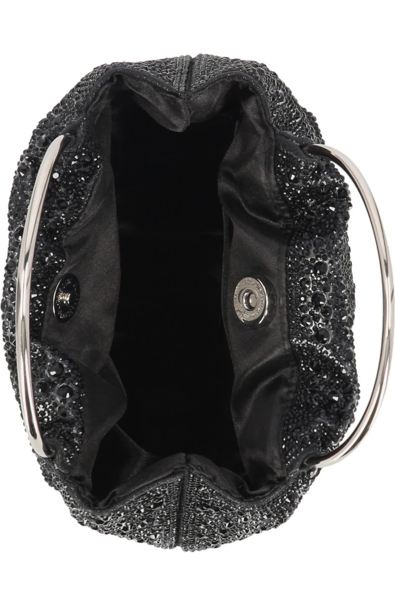 Jessica McClintock Nikki Ring Top Handle Clutch, Alternate, color, Black