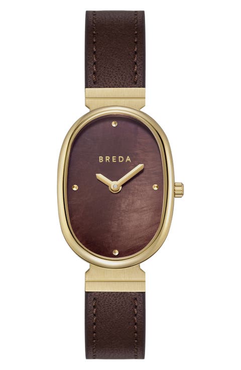 Jane Leather Strap Watch, 23mm x 26mm