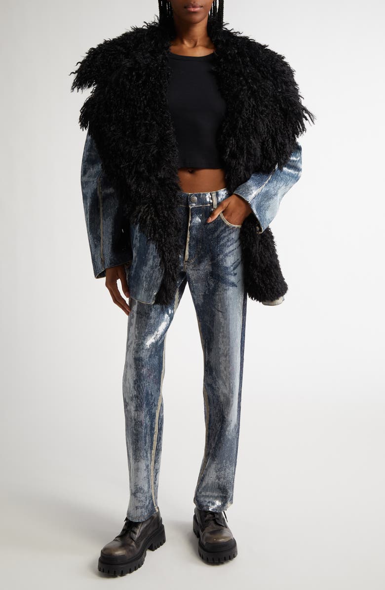 DIESEL<sup>®</sup> D-Ark Sequin Bootcut Jeans, Alternate, color, 