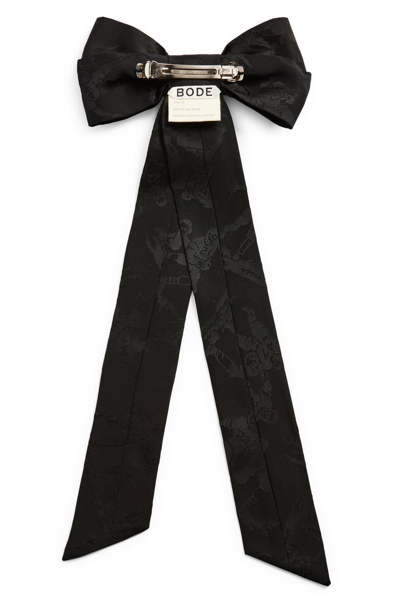 Bode Football Jacquard Bow Barrette, Alternate, color,