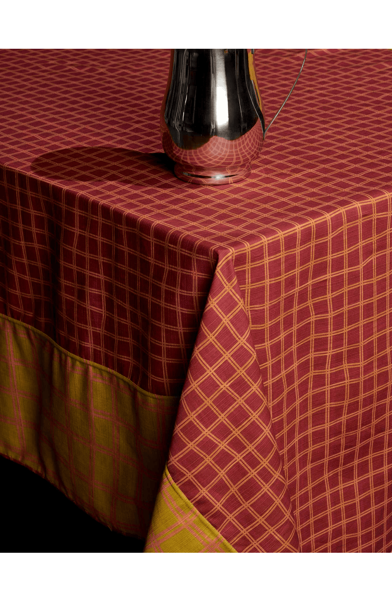 Tortuga Forma Grid Tablecloth Reversible, Alternate, color, Martini