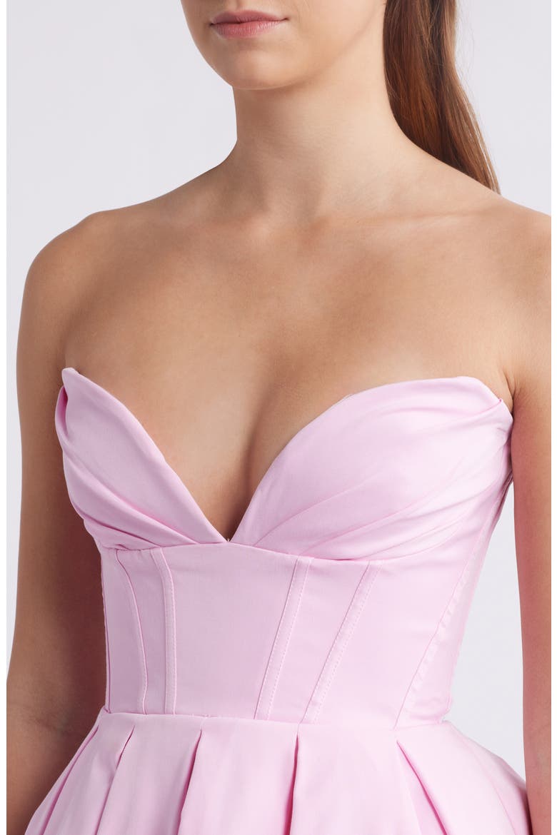 Mar Strapless Corset Fit & Flare Minidress, Alternate, color, PIROUETTE