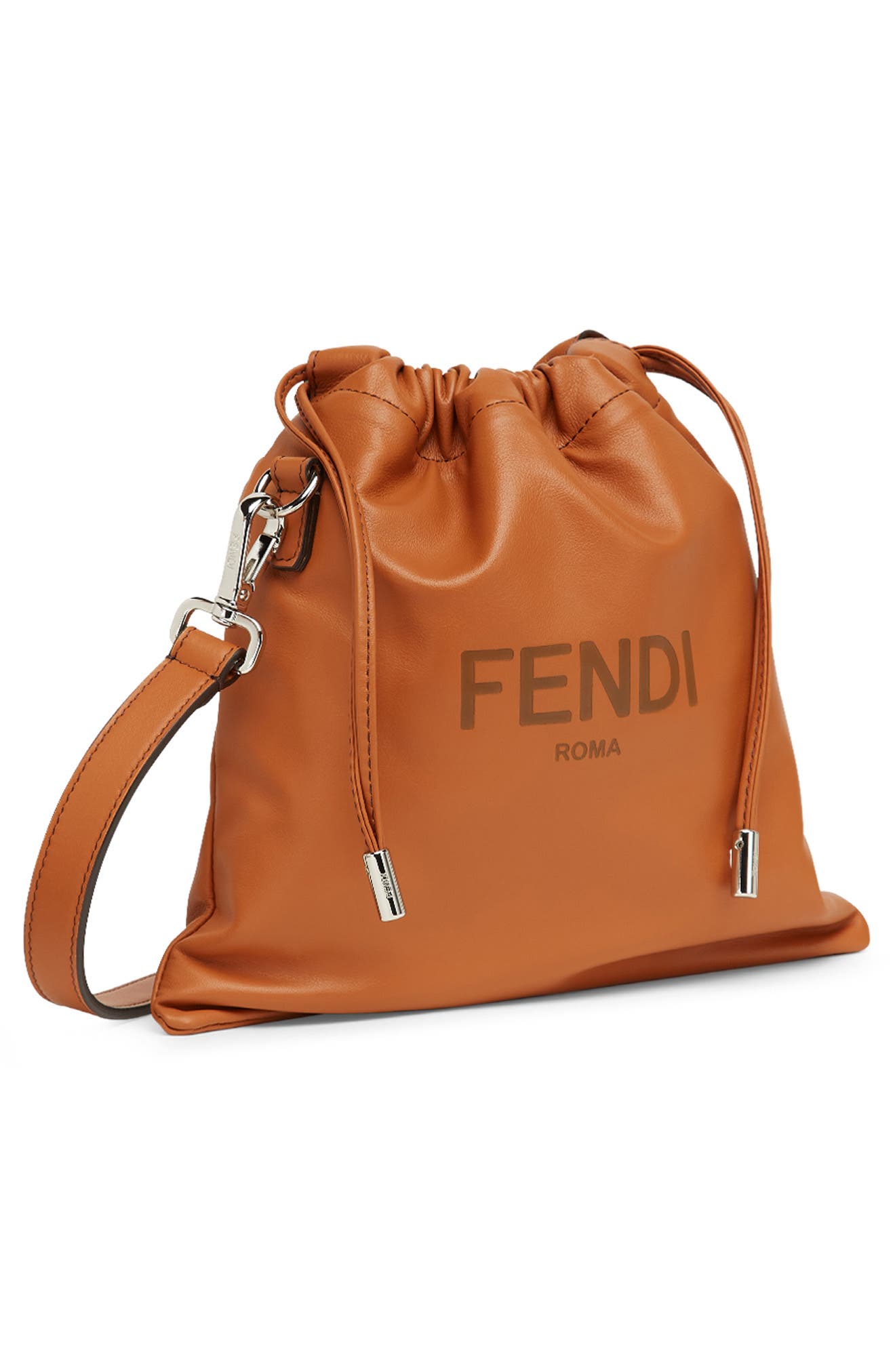 Fendi Leather Bucket Bag, Alternate, color, 
