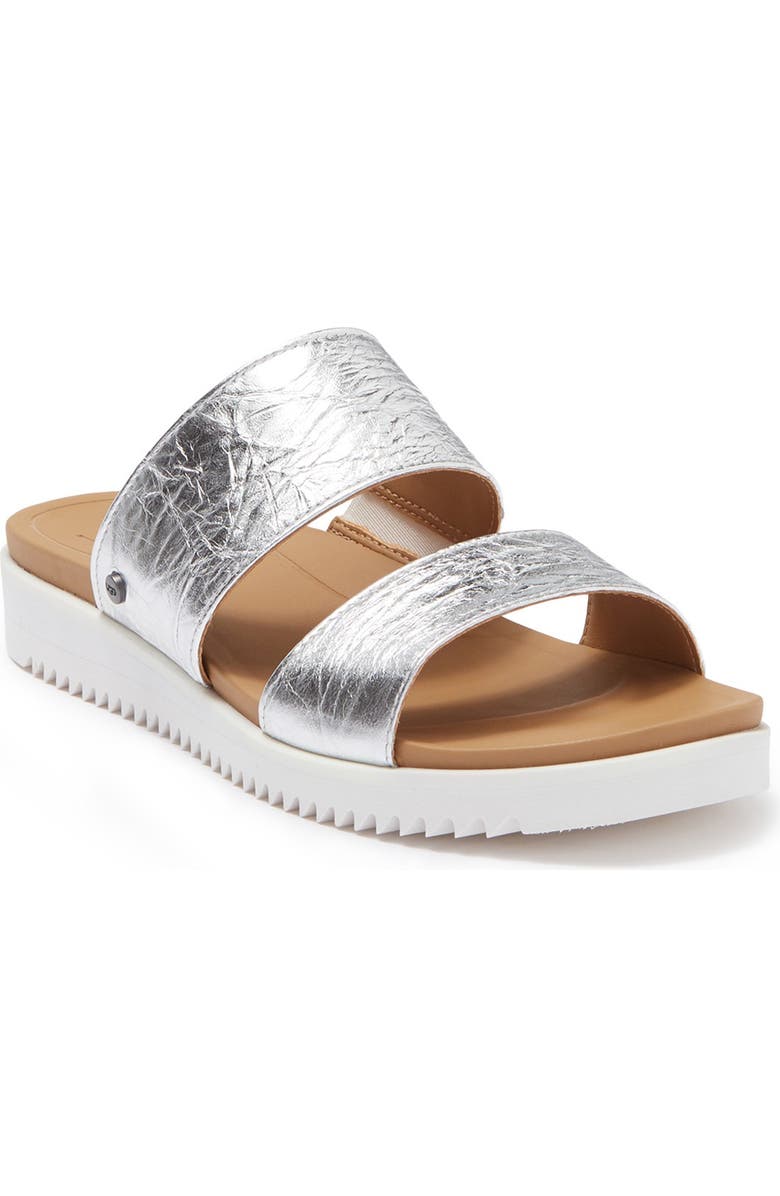 UGG<sup>®</sup> Zyle Metallic Slide Sandal, Main, color,