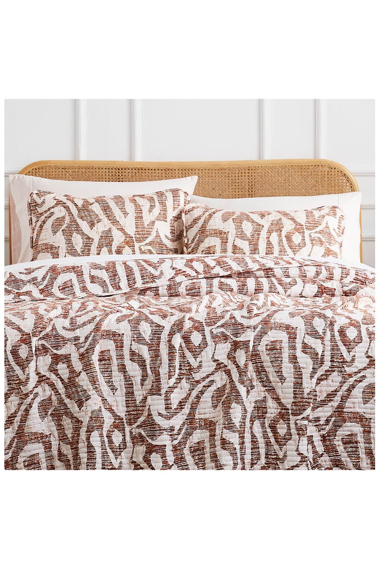 Khari Quilt & Sham Set, Alternate, color, RUST