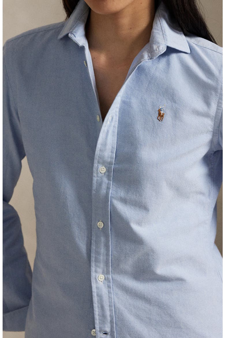 Cotton Oxford Shirt, Alternate, color, BSR BLUE