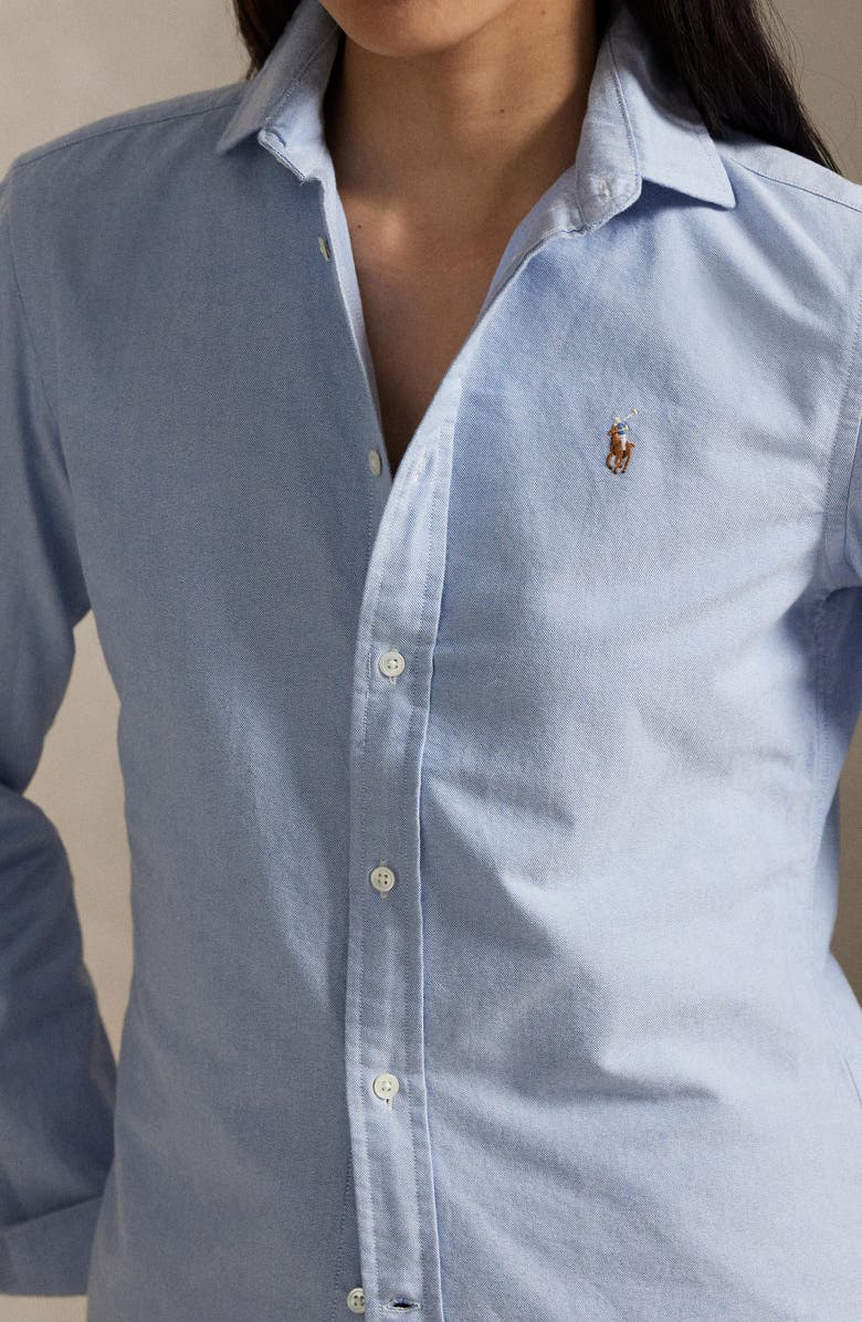 Polo Ralph Lauren Cotton Oxford Shirt, Alternate, color, Bsr Blue