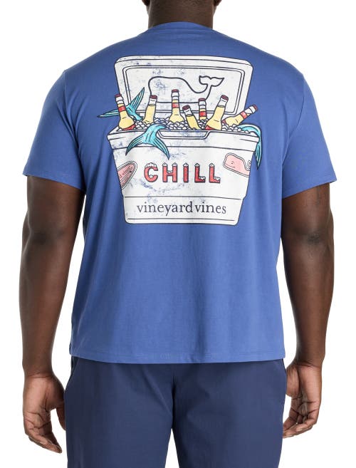 Vineyard Vines Big & Tall Chill Cooler Graphic Tee In Moonshine
