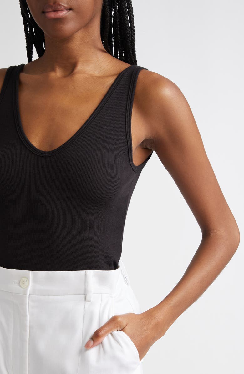 ATM Anthony Thomas Melillo V-Neck Tank, Alternate, color, Black