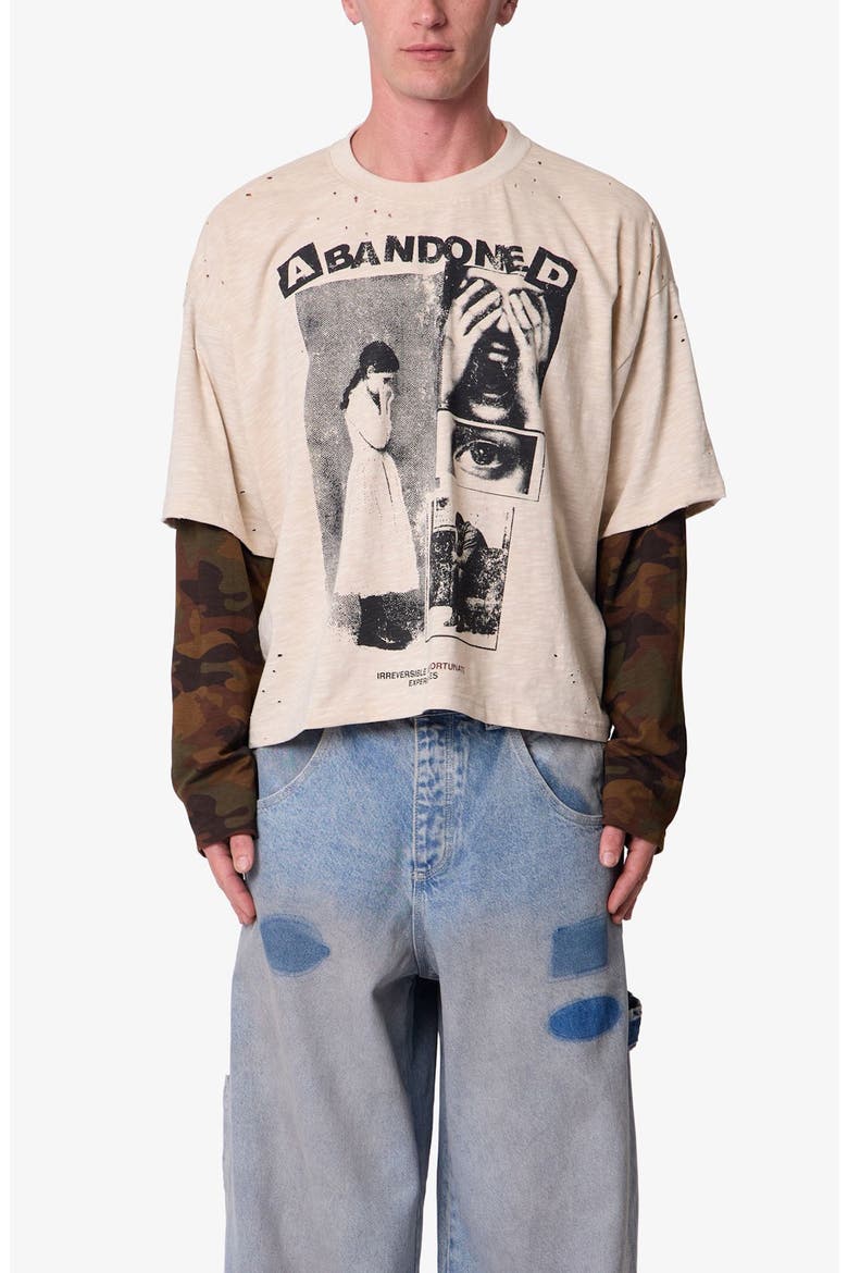 Abandoned Graphic Layered Long-Sleeve T-Shirt, Main, color, OFF WHITE/ CAMO