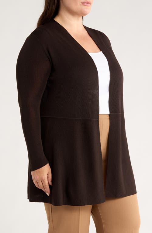 Anne Klein Montery Open Front Cardigan In Black