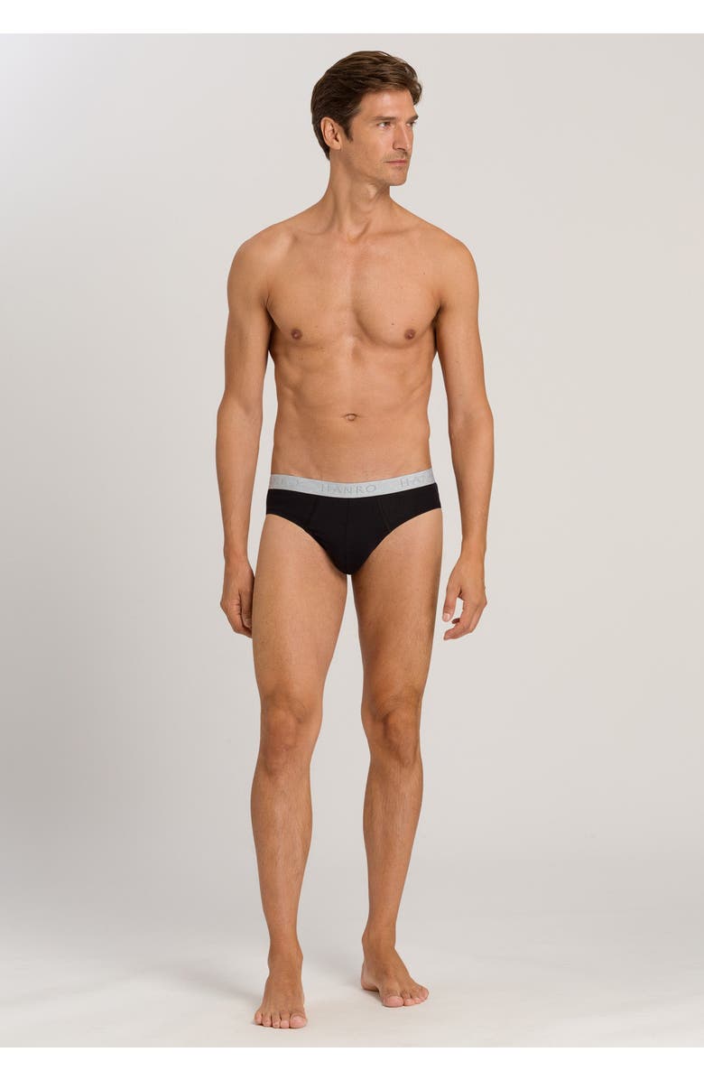 Hanro Cotton Essentials 2-Pack Cotton Briefs, Alternate, color, Black