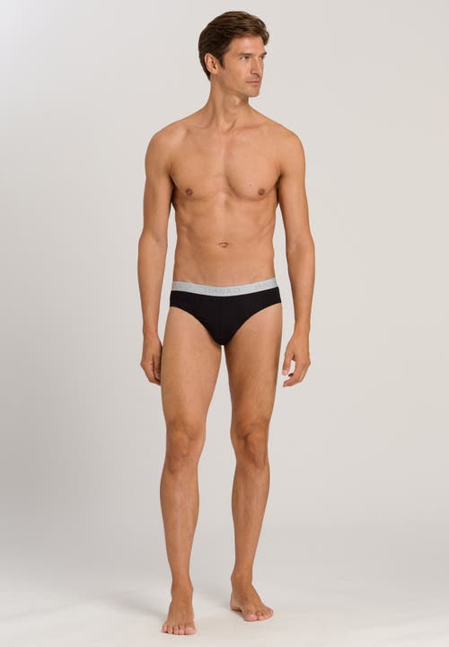 Hanro Cotton Essentials 2-pack Cotton Briefs In Black