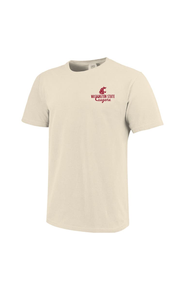 IMAGE ONE Men's Cream Washington State Cougars Comfort Colors Mascot Overlay T-Shirt, Alternate, color,