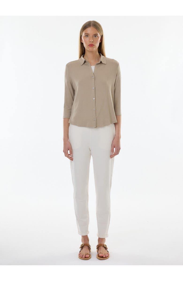 Majestic Filatures Soft Touch 3/4 Sleeve Semi Relaxed Shirt, Alternate, color,