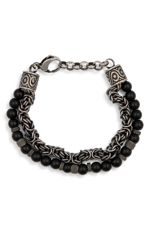 Men's Kevin Double Stranded Beaded Bracelet