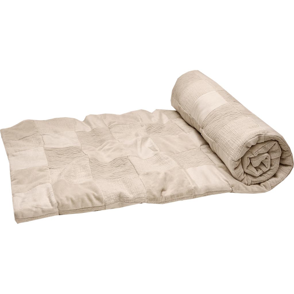 Elisabeth York Pia Natural Throw Blanket In Neutral