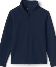 Lands' End School Uniform Kids Lightweight Fleece Quarter Zip Pullover