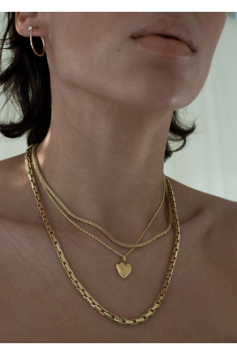 Maison Heart Locket Necklace, Alternate, color, Gold