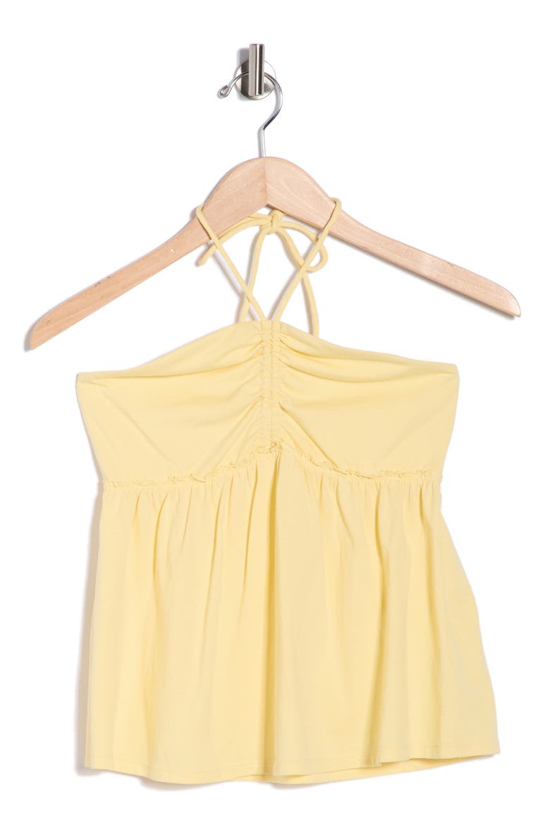 Babydoll Halter Top, Alternate, color, YELLOW BEGONIA