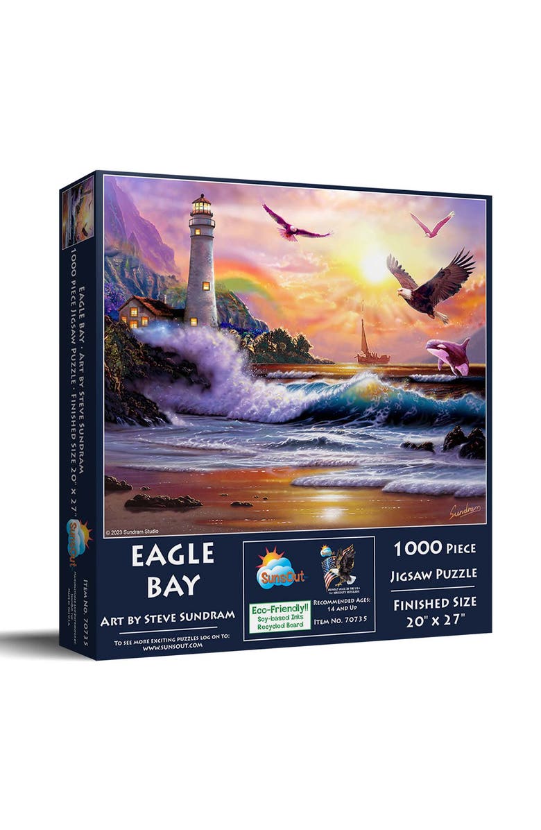 Sunsout Eagle Bay 1000 piece Jigsaw Puzzle for Adults, Main, color, Multicolor