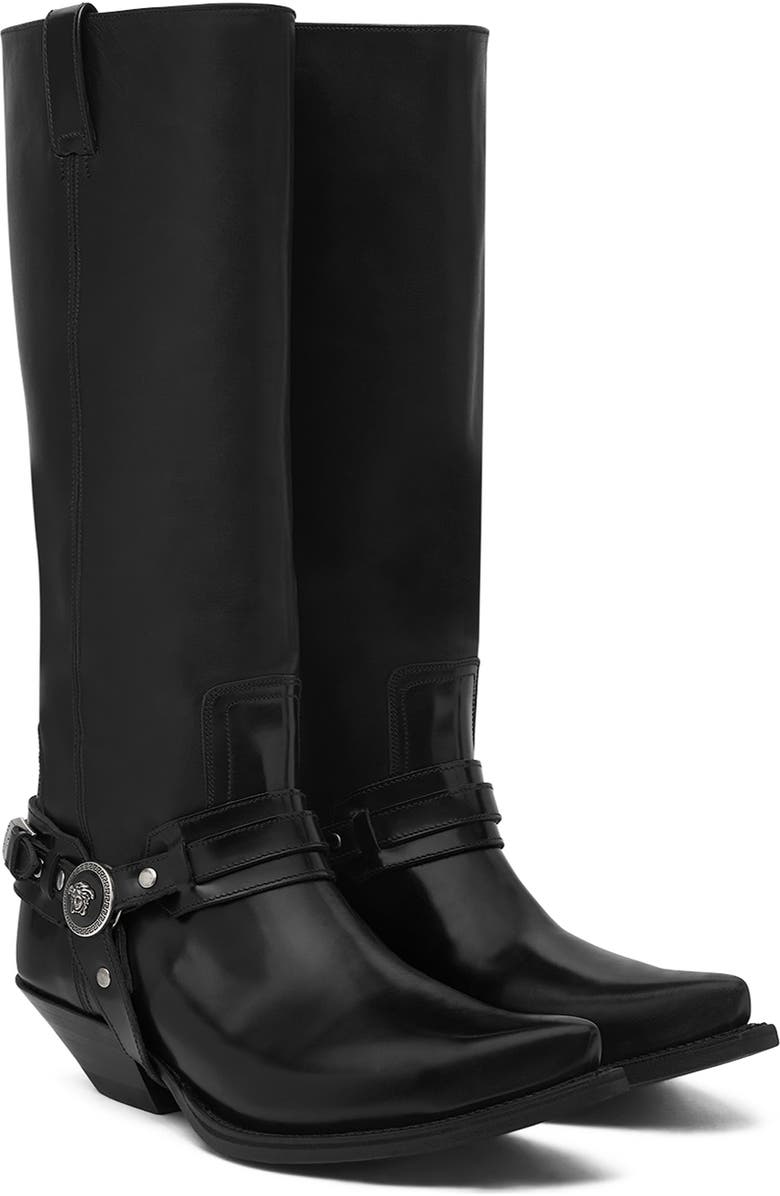 Versace Medusa Harness Boot, Main, color,