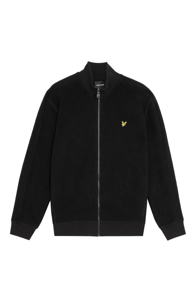 Lyle & Scott Long Sleeve Polar Fleece Track Jacket, Alternate, color, Jet Black