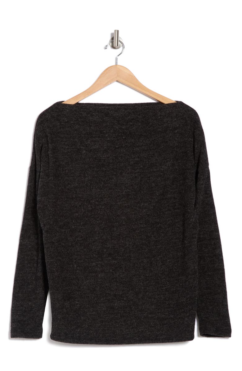 Renee C Brushed Knit Off-the-Shoulder Sweater, Alternate, color, Charcoal