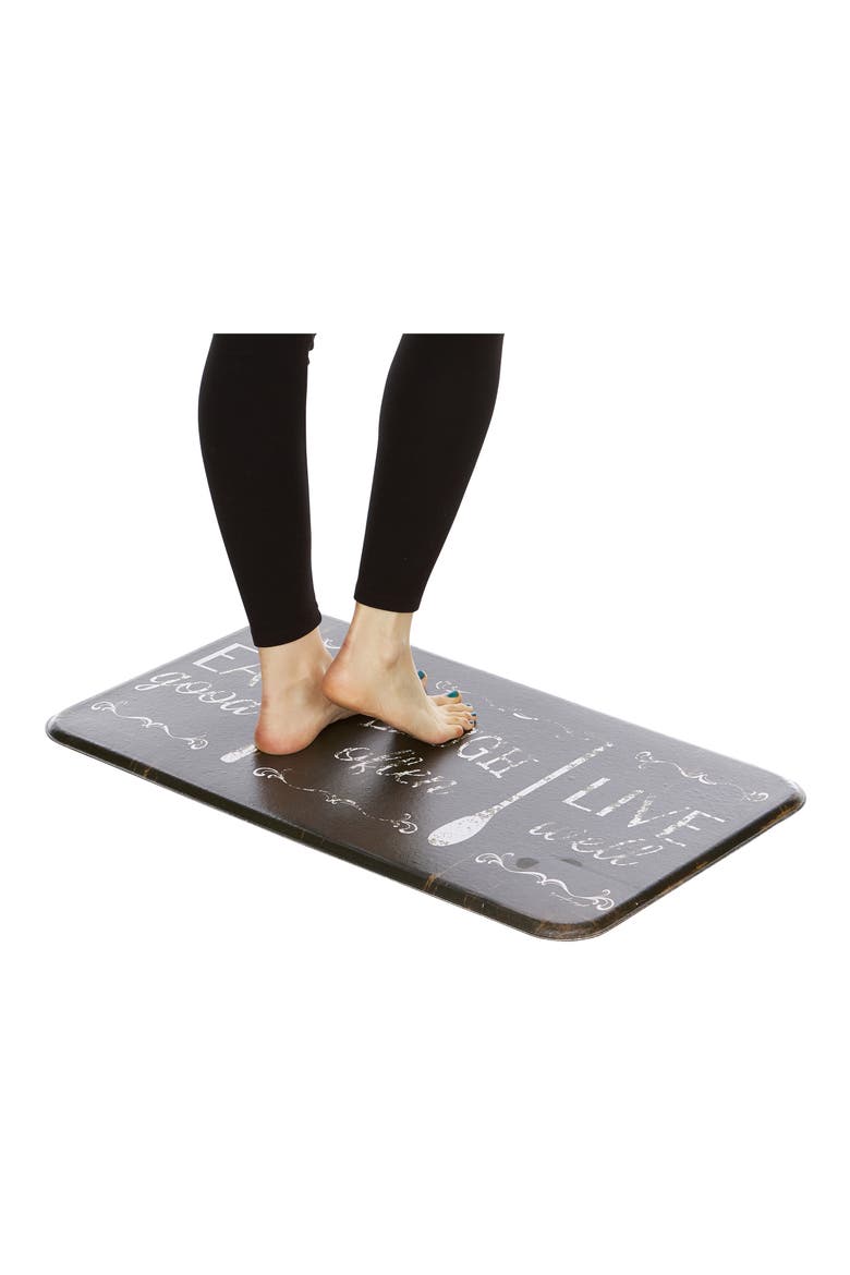 Kitchen Floor Mat, Alternate, color, MULTI BLACK