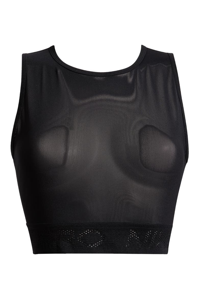 Pro Mesh Crop Tank, Alternate, color, 010 BLACK/WHITE