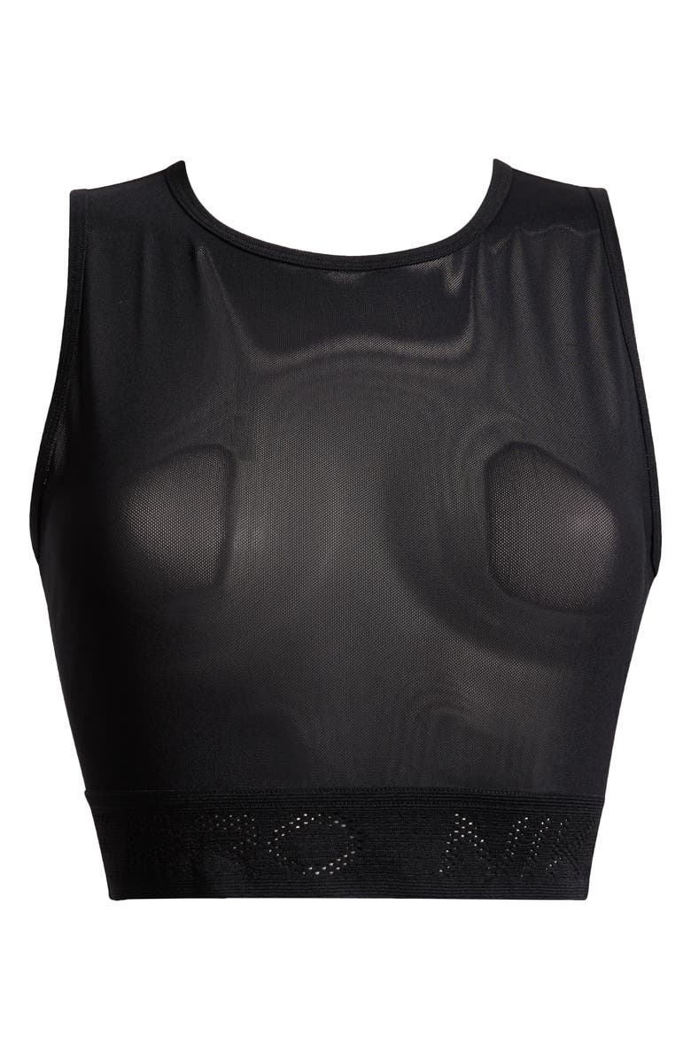 Nike Pro Mesh Crop Tank, Alternate, color, 010 Black/White