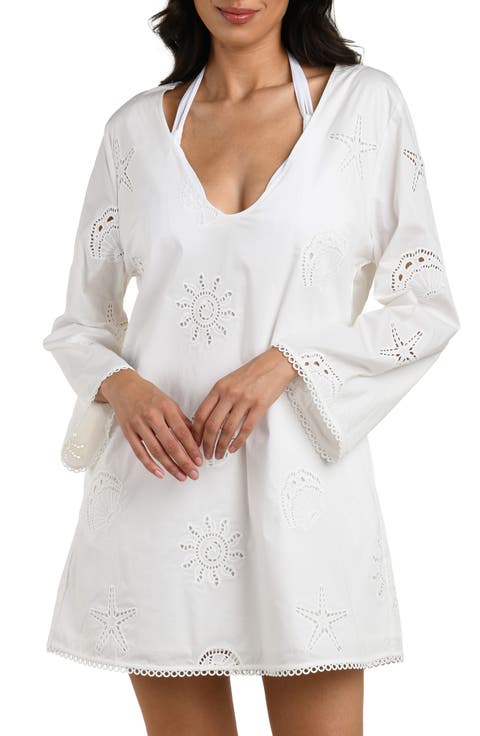 Bayside Eyelet Stretch Cotton Cover-Up Tunic