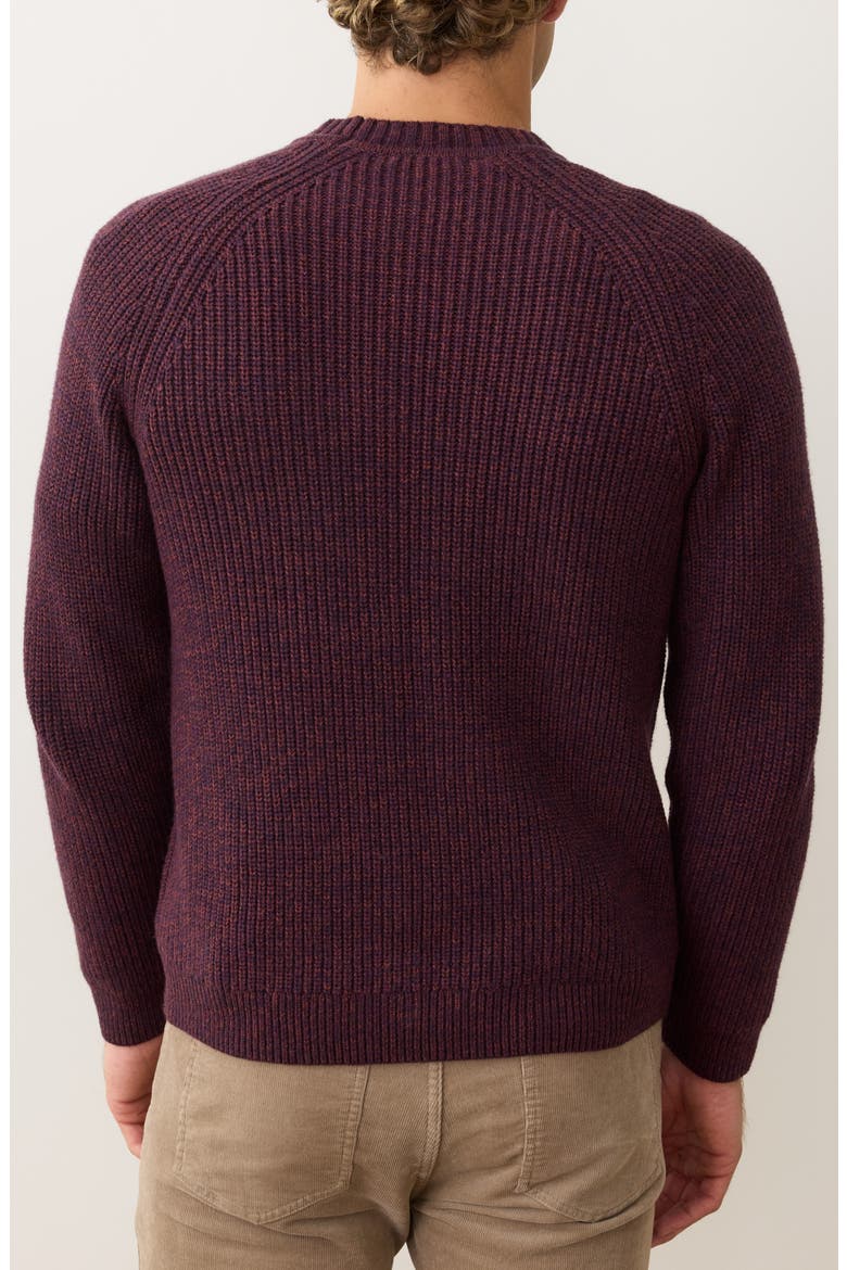 Inverness Rib Crewneck Sweater, Alternate, color, SANGRIA/ VENEER
