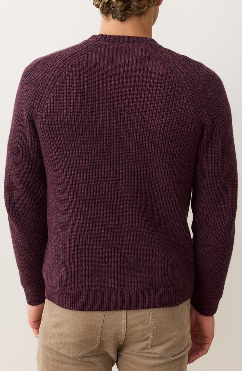 Marine Layer Inverness Rib Crewneck Sweater, Alternate, color, Sangria/ Veneer