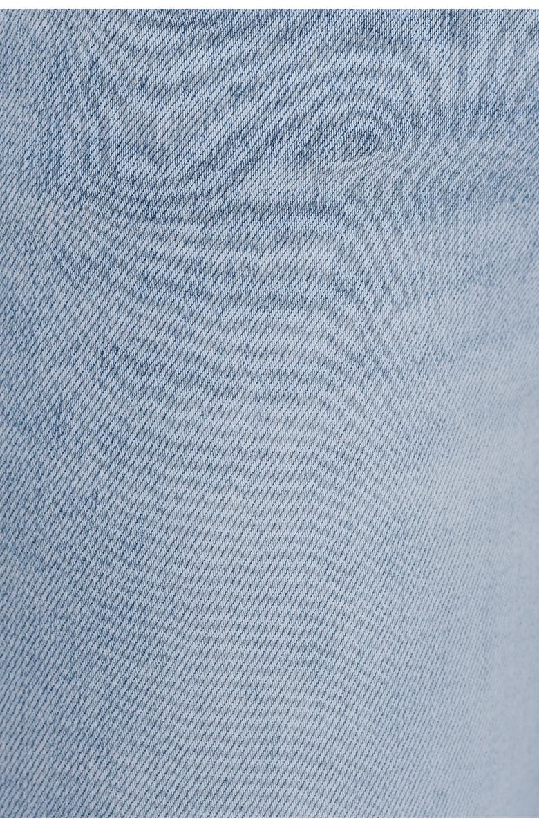 Bayeas Daisy High Waist Step Hem Slim Jeans, Alternate, color, Light Blue