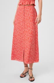 French Connection Agnes Ditsy Floral Crepe Midi Skirt