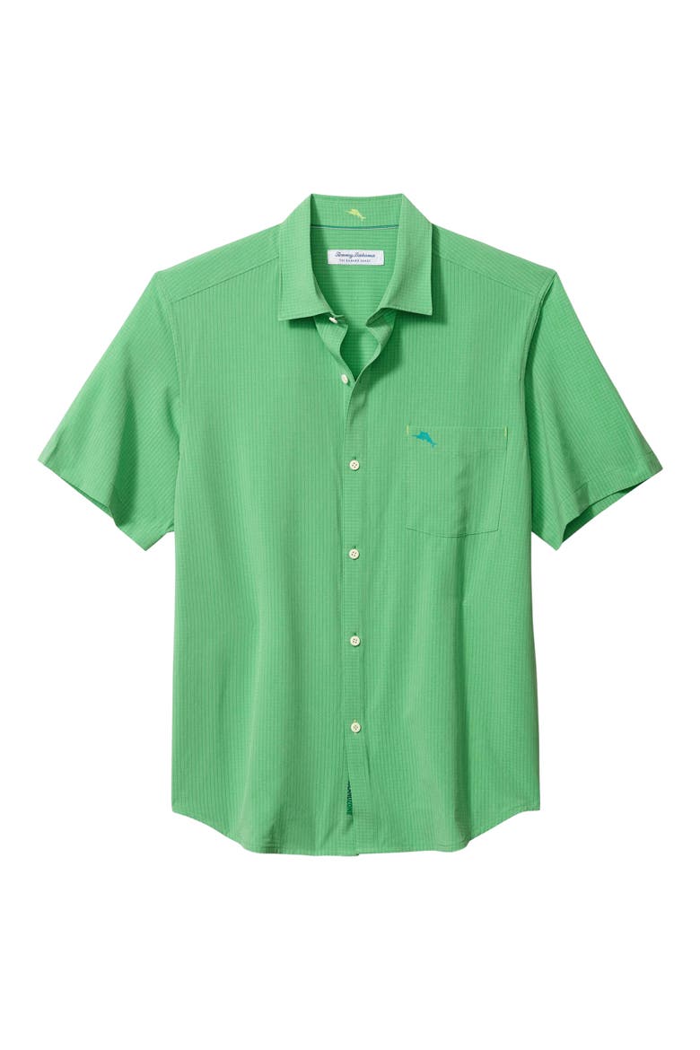 Bahama Coast Venice Vines IslandZone® Short Sleeve Button-Up Shirt, Alternate, color, BRIGHT PALM GREEN