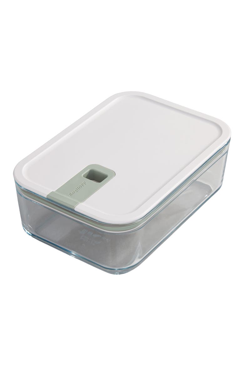 Leo Balance Perfect Seal Glass Food Container, Main, color, GREEN