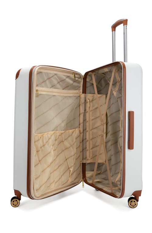 19v69 Italia Vintage 3 Piece Expandable Spinner Luggage Set In White