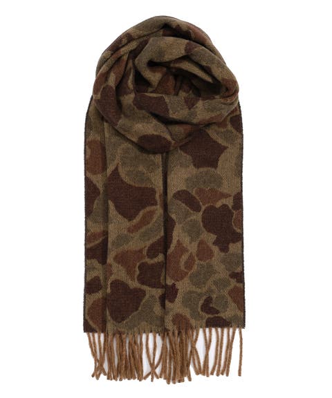 Camo Pattern Woven Scarf