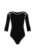 BRUNNA.CO The Girl 3/4 Sleeves Active Bodysuit In Black