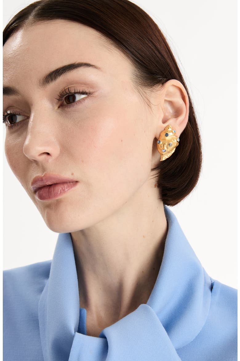 Seashell Drop Earrings, Alternate, color, SAPPHIRE